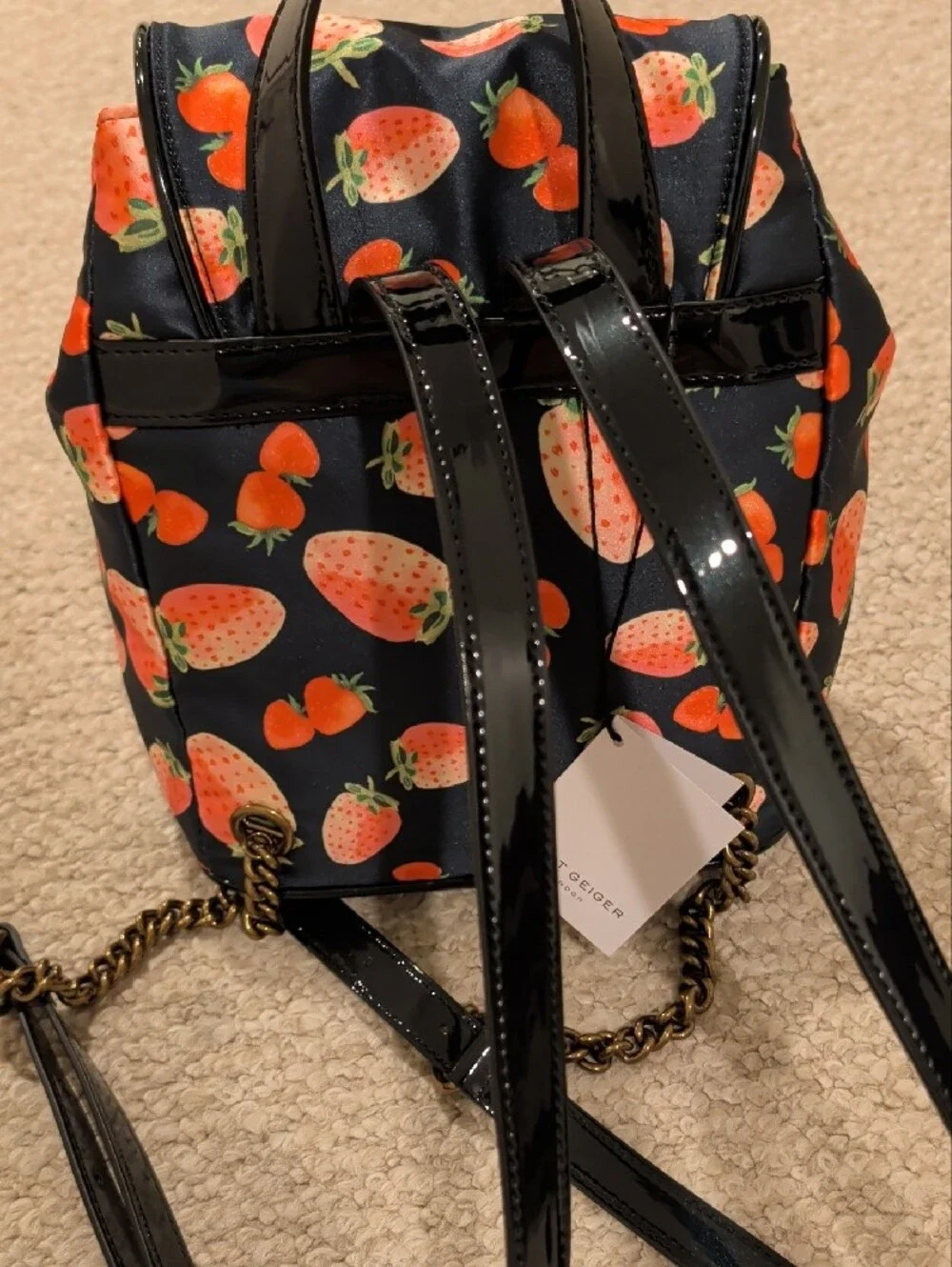 Kurt Geiger Strawberry-Print Mini Backpack
